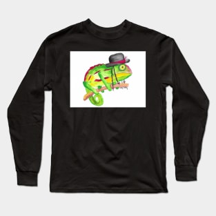 Karma Chameleon Watercolor Long Sleeve T-Shirt